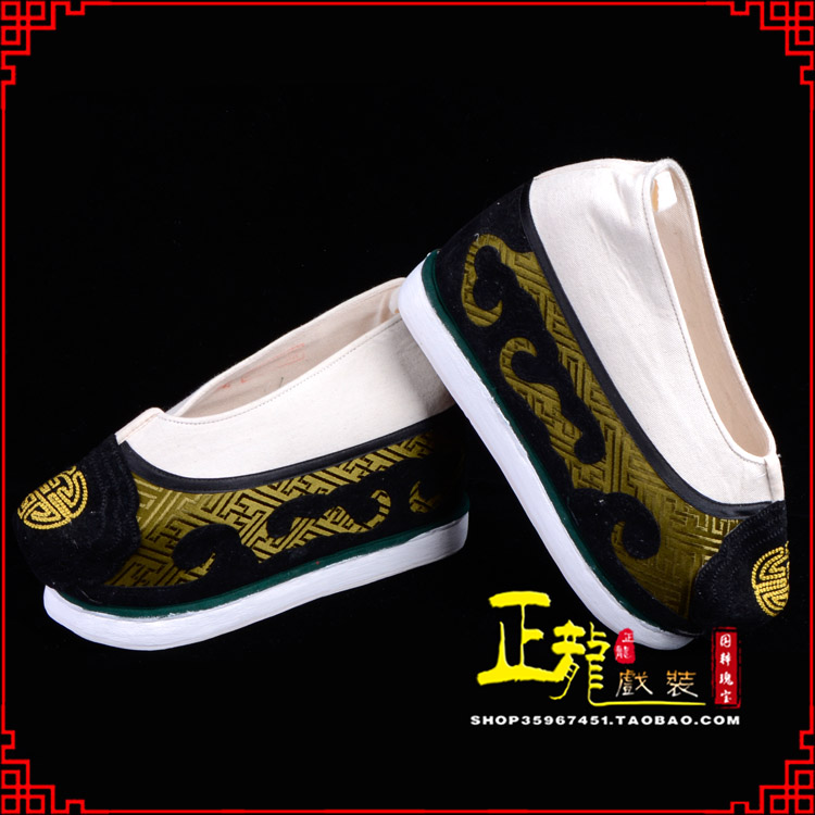 洪洞戏鞋方口鞋老生鞋老旦鞋三义斋纸底内高福字履