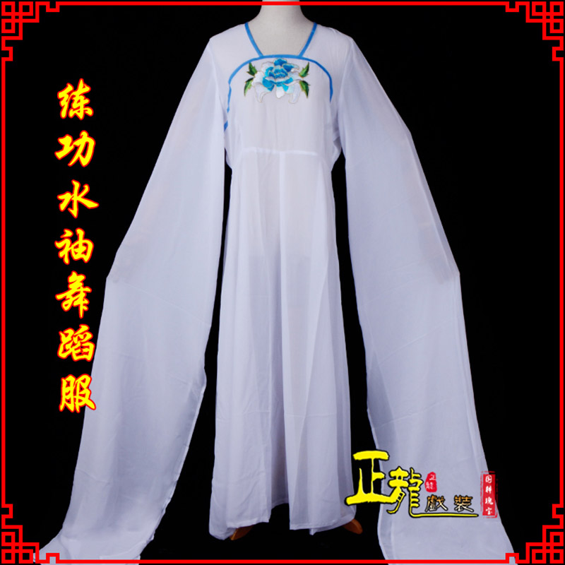 洪洞花旦影楼古装水袖舞蹈服 胸花连衣裙
