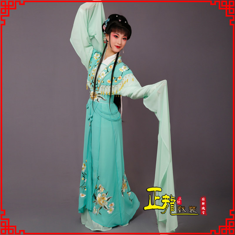 洪洞青衣水袖戏服演出服 云肩花旦衣